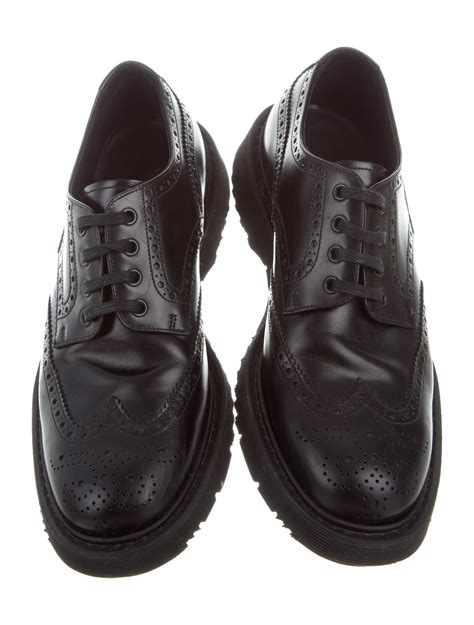 prada leather brogues|prada brogue leather shoes.